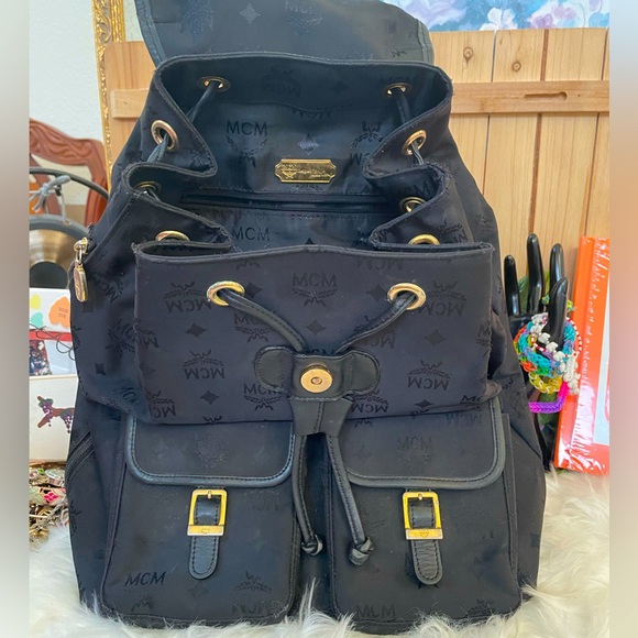 MCM Germany Backpack with Double Snap Pocket Exterior in Nylon. Unisex Use - Picture 11 of 11